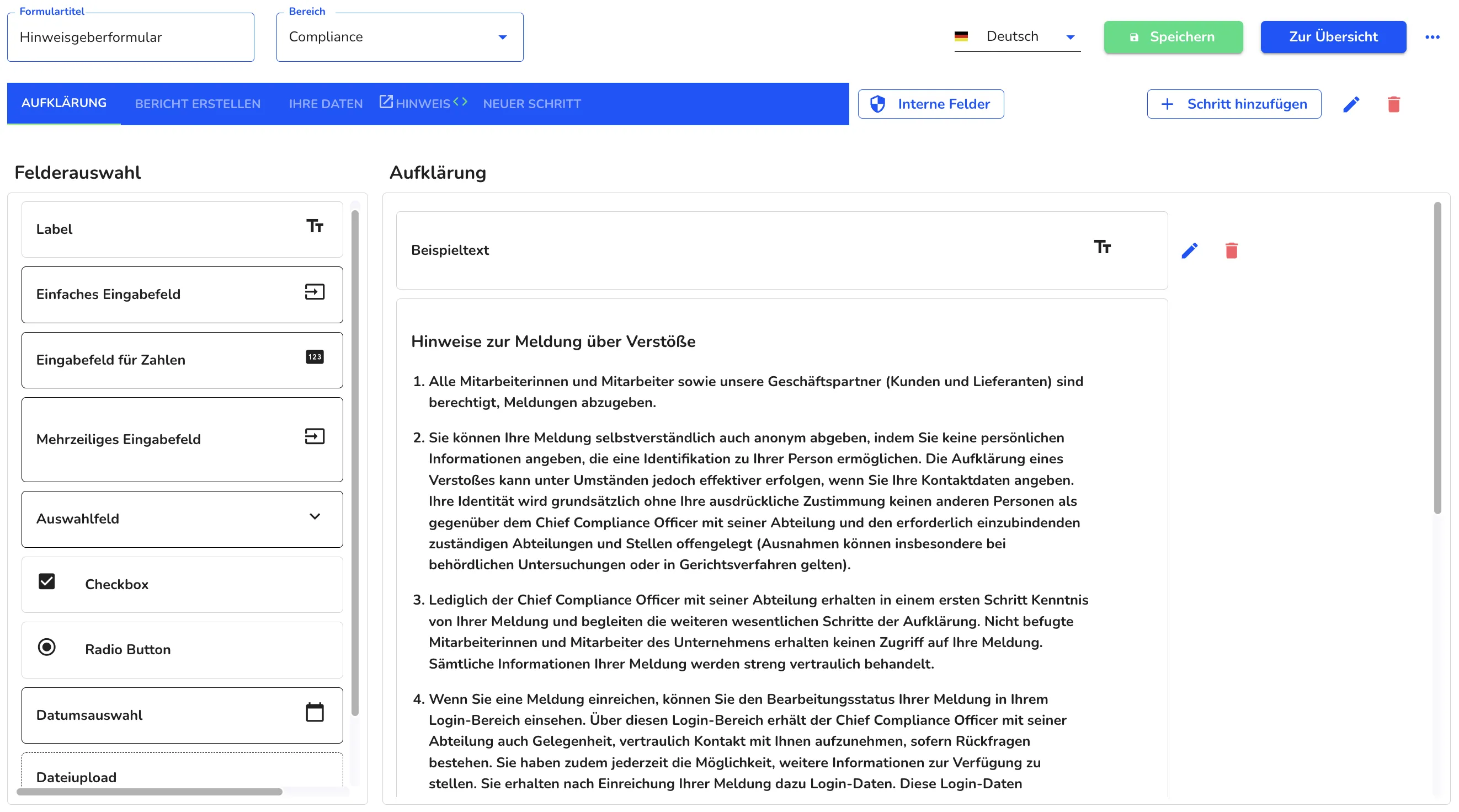 Dynamisches Formular