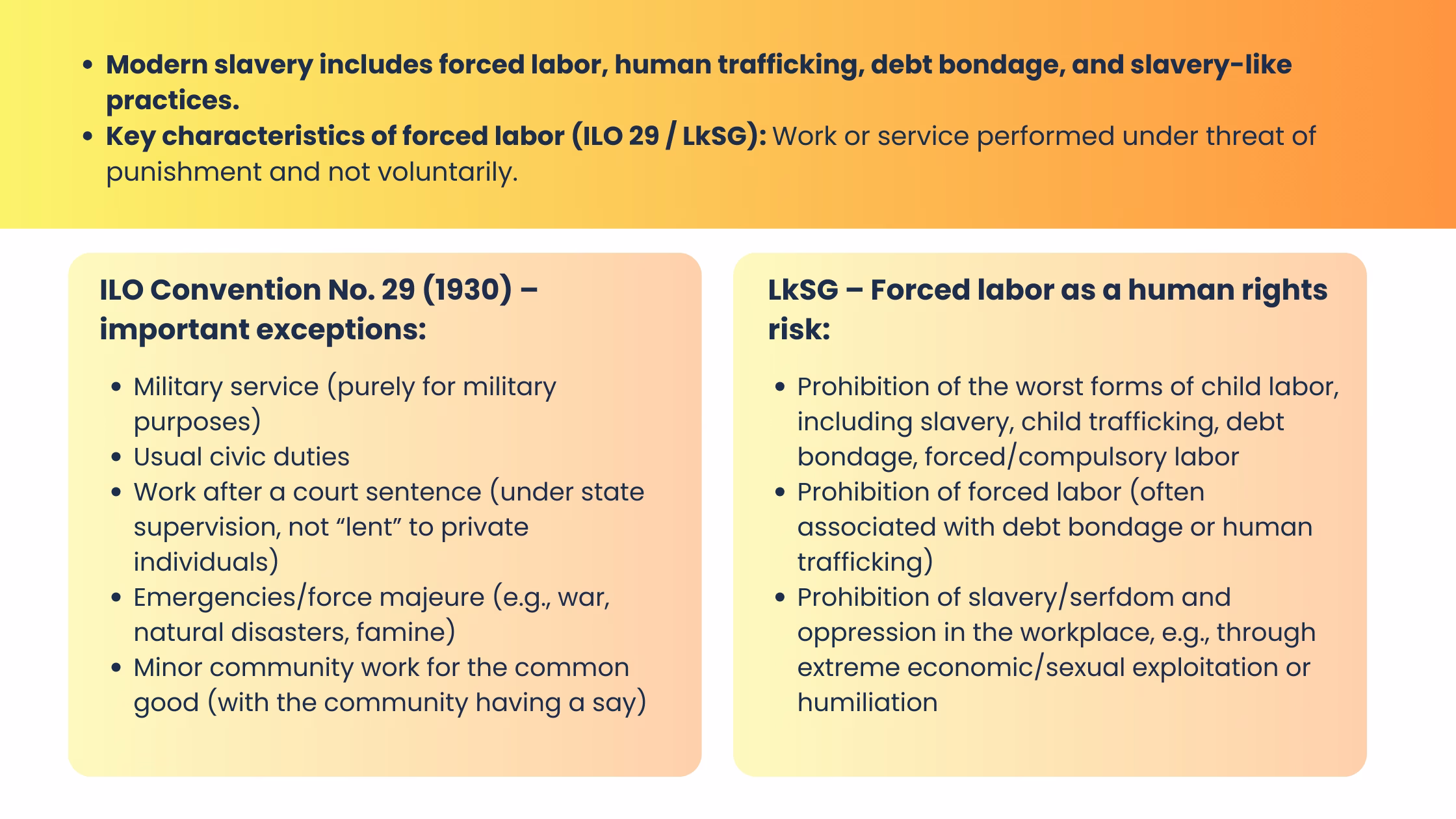Forced labor-definition