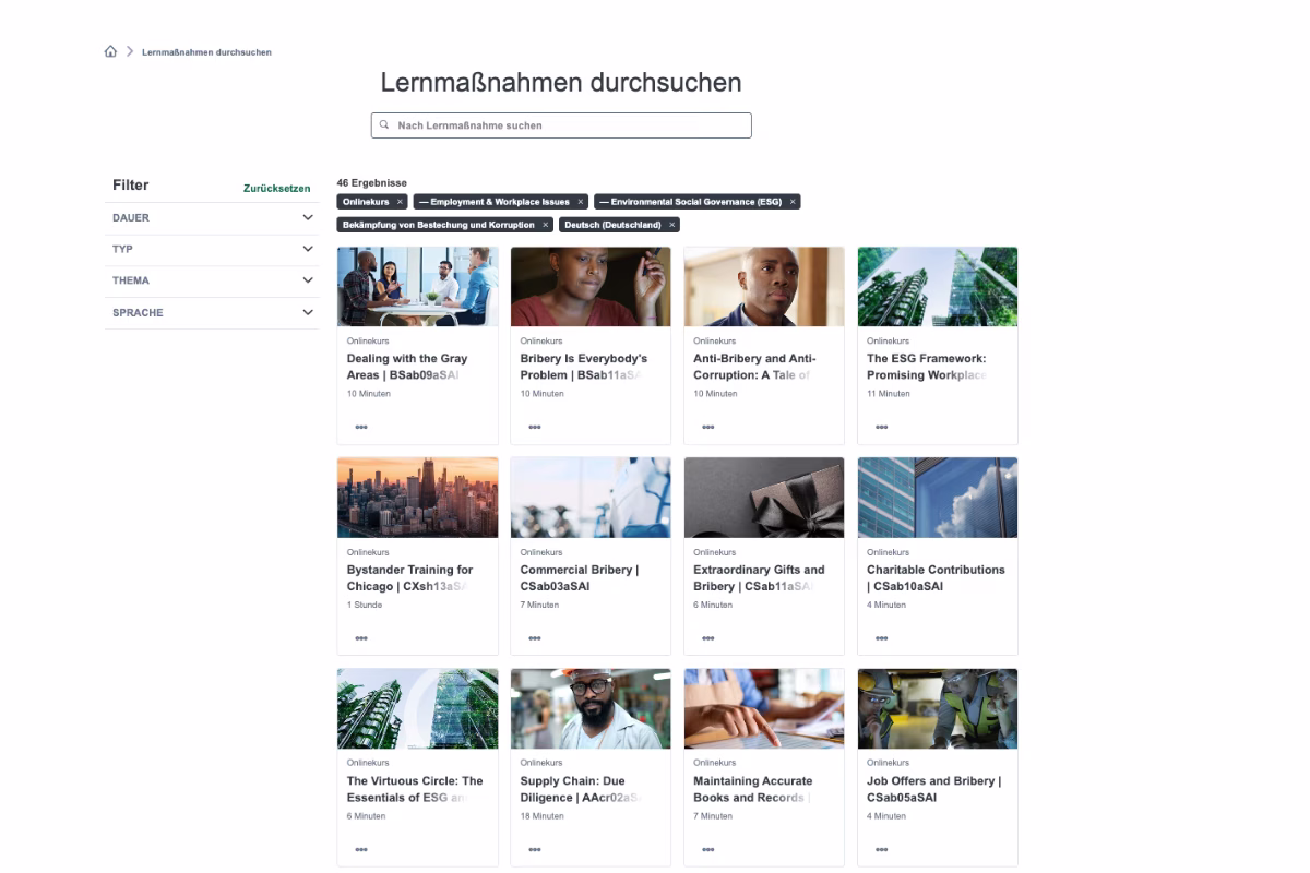 Lerninhalte Training Modul