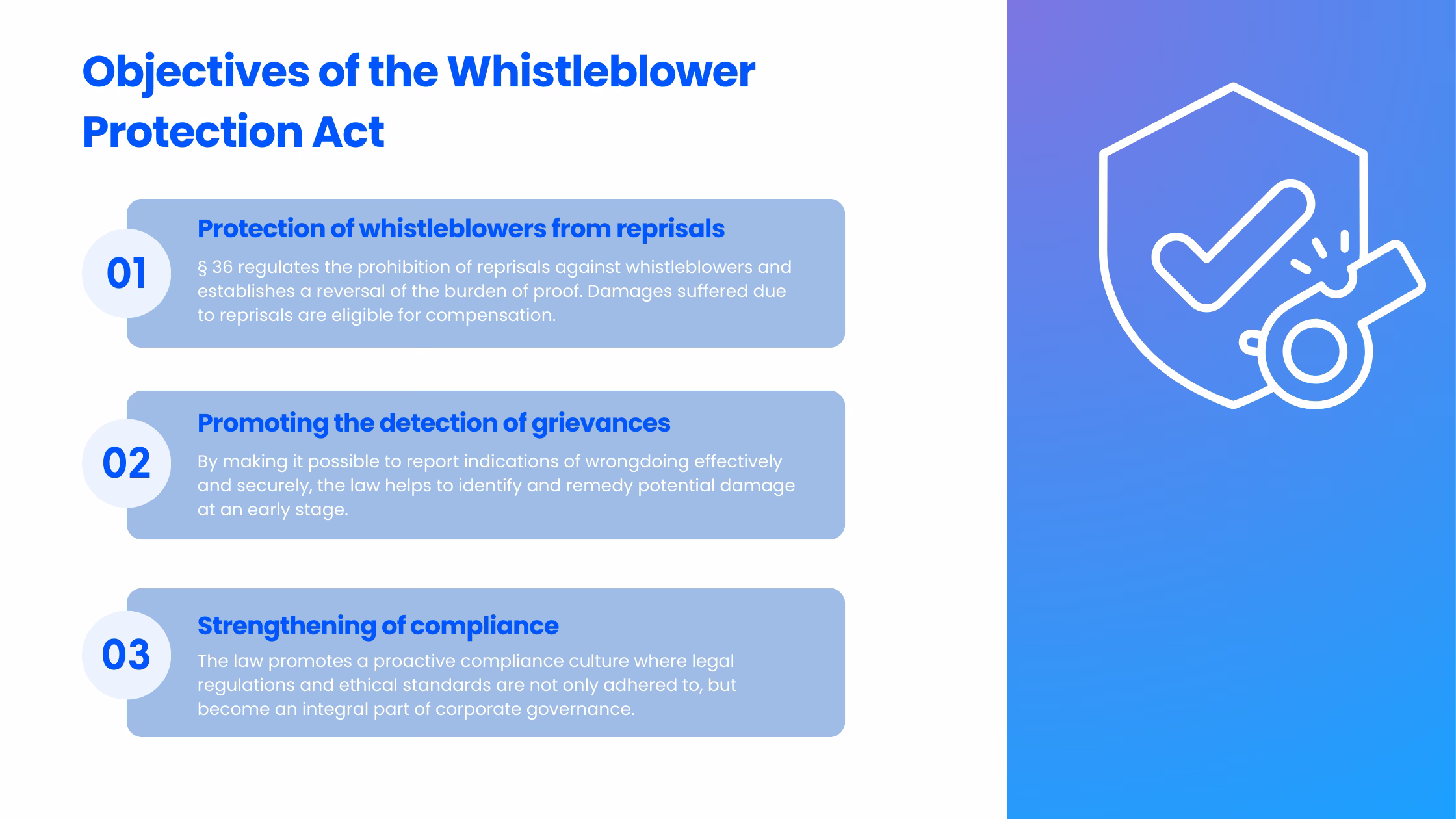 Whistleblower-goals
