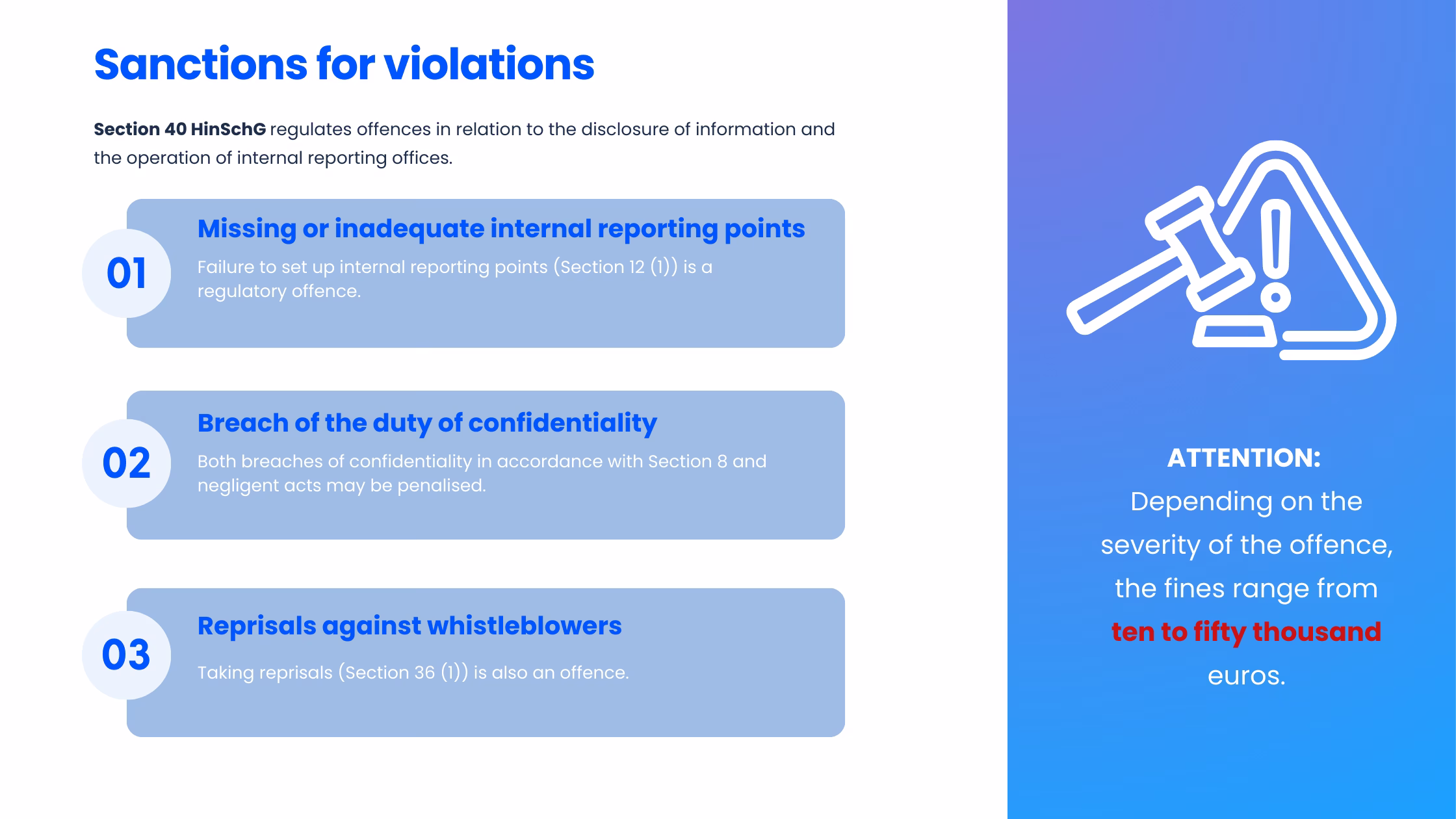 Whistleblower-sanctions